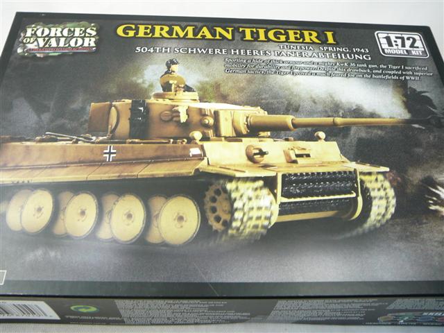 German Tiger 1 504th Schwere Heeres Paner Abteilung Tunisie Printemps 1943 Kit 1/72 Unimax Forces of Valor