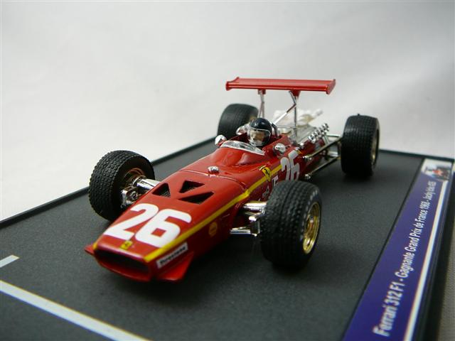 Ferrari 312 F1n°26  Vainqueur GP de France 1968 J. Ickx Miniature 1/43 Cofradis