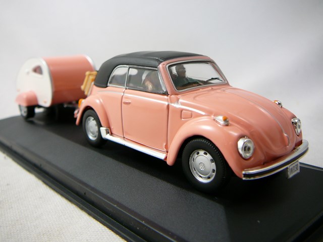 Volkswagen Coccinelle avec Caravane Miniature 1/43 Cararama