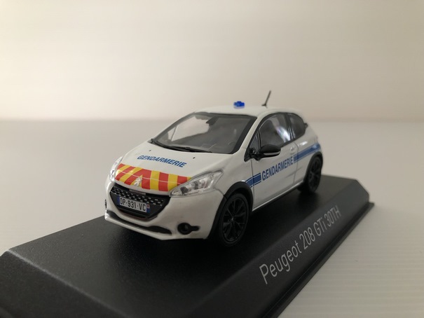 Miniature Peugeot 208 GTI 30 H Gendarmerie Norev