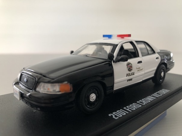 Ford Crown Victoria Police Interceptor 2001 DRIVE Los Angeles Police Department Miniature 1/43 Greenlight