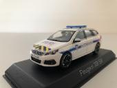 Peugeot 308 SW Police Municipale Signalisation Jaune Bleu Miniature 1/43 Norev