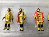 Figurines Set de 6 Pompiers Feu Urbain Jaunes Miniature 1/43 Alerte