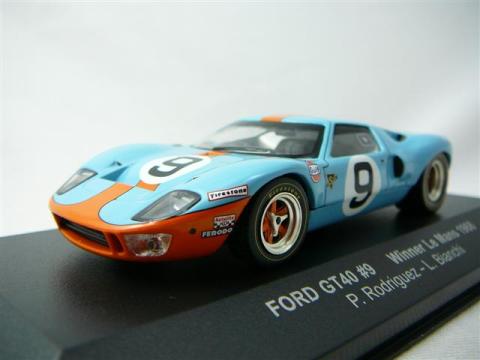 Ford GT40 Gulf n°9 Vainqueur Le Mans 1968 Miniature 1/43 Ixo