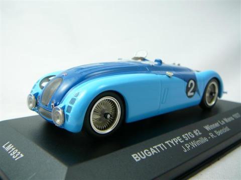 Bugatti 57G n°2 Vainqueur Le Mans 1937 Miniature 1/43 Ixo