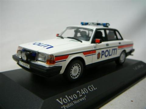 Volvo 240 GL Police Norvégienne Miniature 1/43 Minichamps