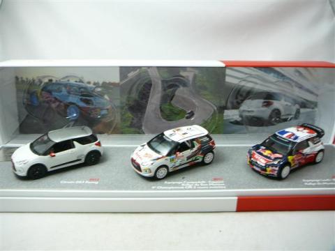 Citroen Coffret Racing 2012 DS3 Racing . DS3 R3 . DS3 WRC Miniature 1/43 Norev