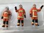 Miniature Set 6 Figurines Pompiers Feu Urbain Orange